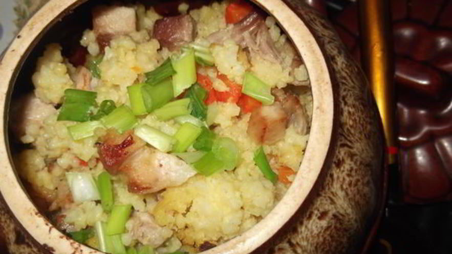 Рецепт томленой пшенной каши со свининой