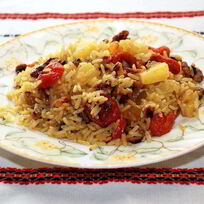 Рецепт Постной рисовой каши с сухофруктами