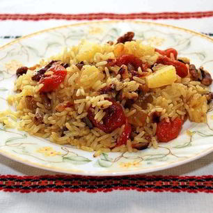 Рецепт Постной рисовой каши с сухофруктами