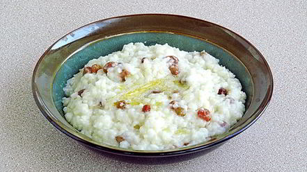 Рецепт рисовой каши на молоке с изюмом