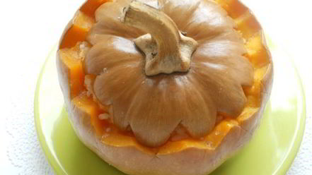 Рецепт рисовой каши с айвой в тыкве