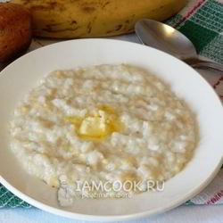 Рецепт Рисовой каши с бананом