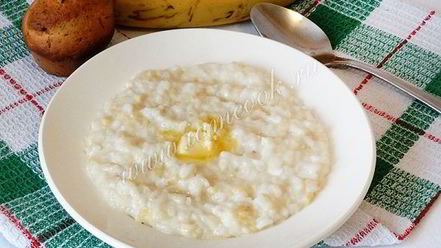 Рецепт рисовой каши с бананом
