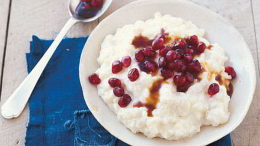 Рецепт рисовой каши с гранатовым сиропом