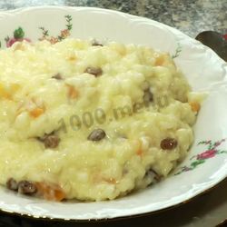 Рецепт Рисовой каши с изюмом и молоком