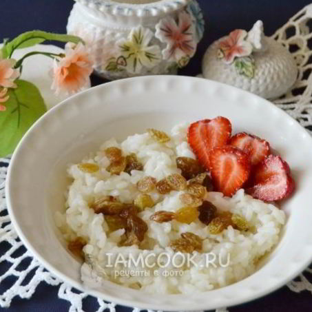 Рецепт Рисовой каши с изюмом