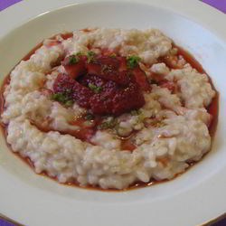 Рецепт Рисовой каши с клубникой и кокосовым молоком