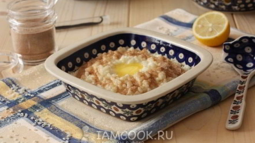 Рецепт рисовой каши с корицей