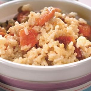 Рецепт Рисовой каши с курагой и апельсиновым соком