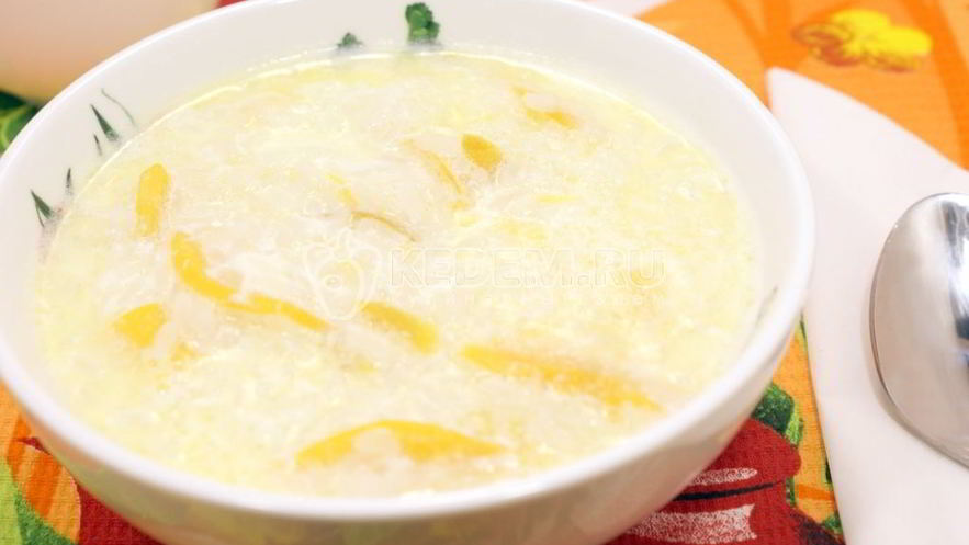 Рецепт рисовой каши с персиком