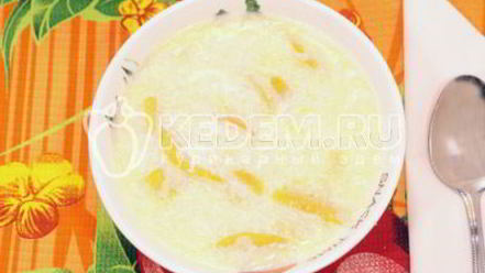 Рецепт рисовой каши с персиком