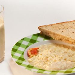 Рецепт Рисовой каши с ревенем и тосты с кремом из ревеня