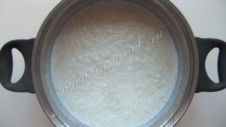 Рецепт рисовой каши с вишневым киселем