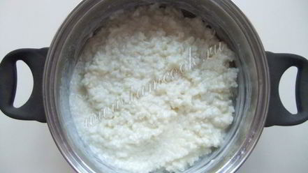 Рецепт рисовой каши с вишневым киселем