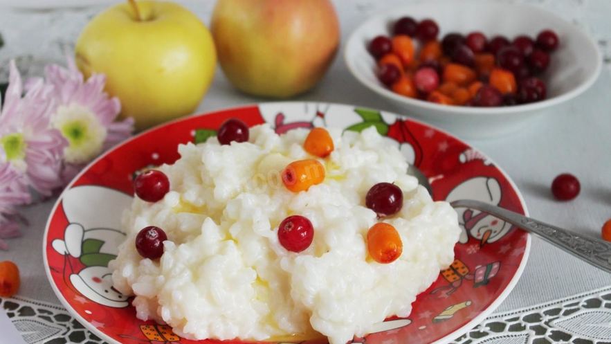 Рецепт рисовой каши в духовке в горшочке на молоке