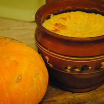 Тыквенная каша, запеченая в горшочке