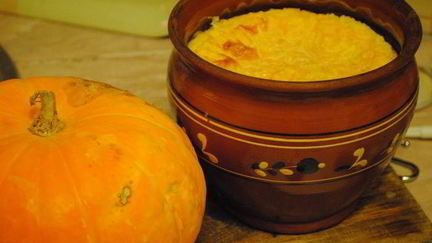 Рецепт Тыквенной каши, запеченой в горшочке