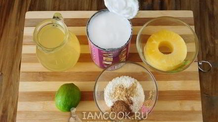 Рецепт ананасового безалкогольного коктейля