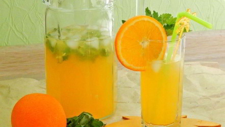 Рецепт апельсинового напитка с мелиссой
