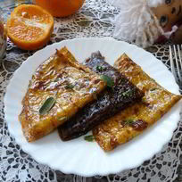 Блинчики с сиропом из цитрусовых