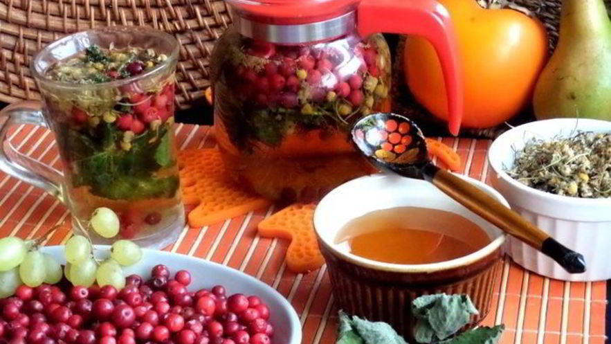 Рецепт бруснично-ромашкового чай с мятой