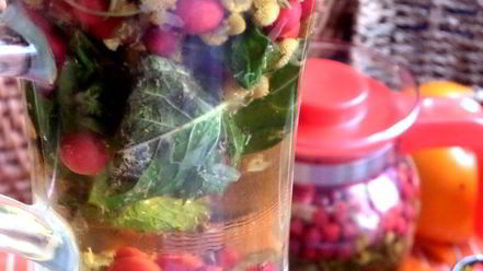 Рецепт бруснично-ромашкового чай с мятой