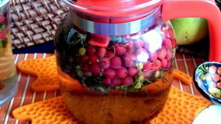 Рецепт бруснично-ромашкового чай с мятой