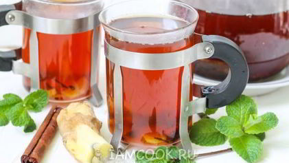 Рецепт Чая с имбирем и корицей