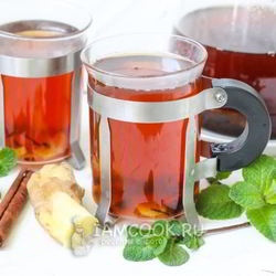 Рецепт Чая с имбирем и корицей
