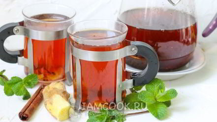 Рецепт чая с имбирем и корицей