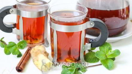 Рецепт чая с имбирем и корицей
