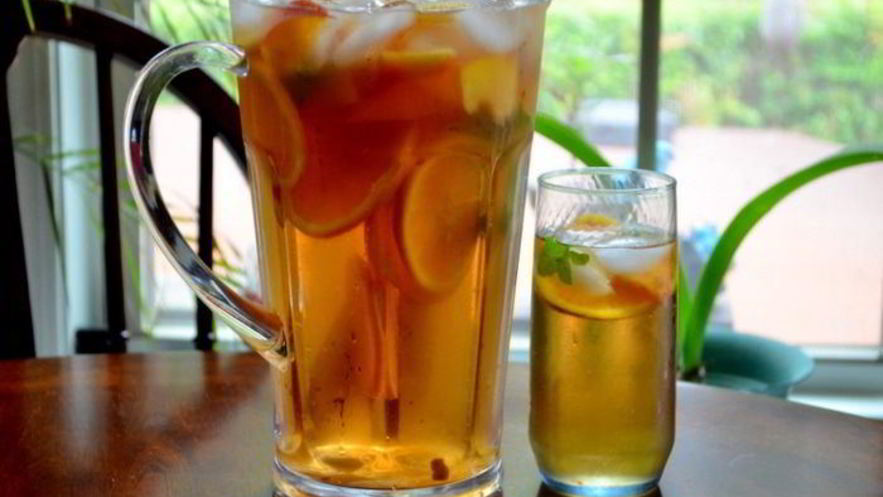 Рецепт холодного чая с фруктами