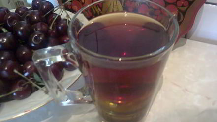 Рецепт холодного чая с вишней