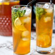 Рецепт Ледяного чая с имбирем, лимоном и мятой