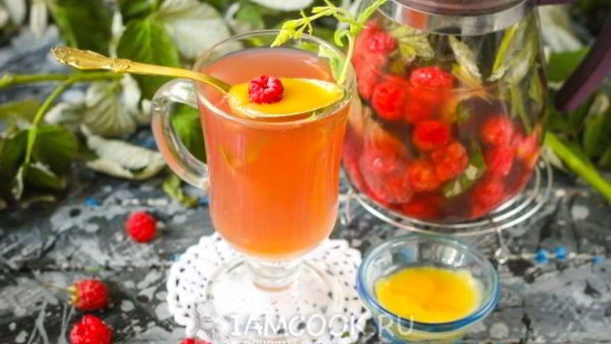 Рецепт малинового чая