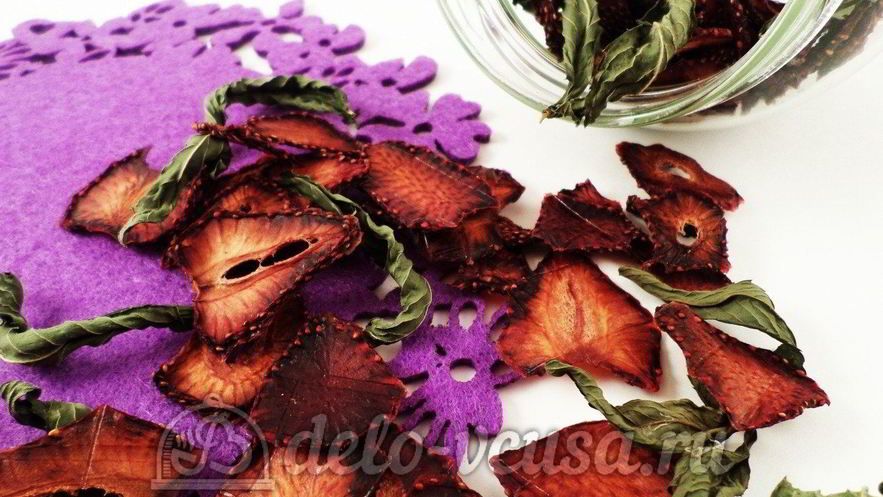 Рецепт сушеной клубники на чай