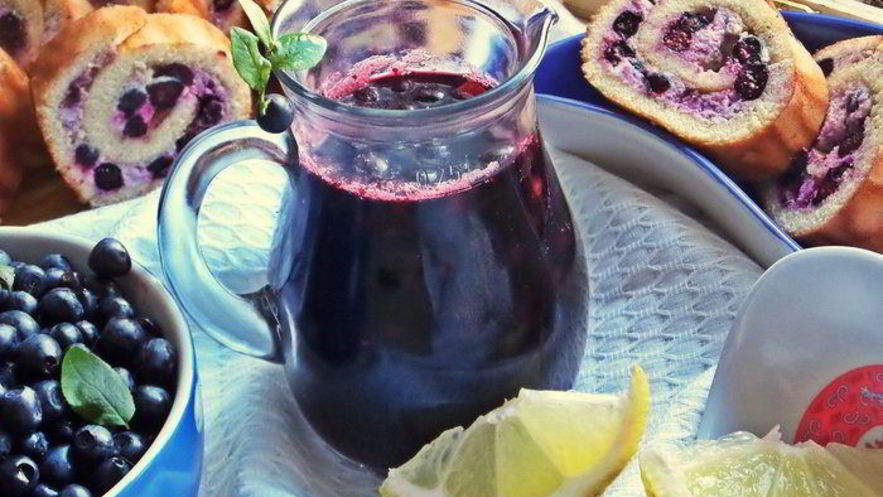 Рецепт чернично-яблочного напиток