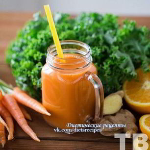Рецепт Детокса-коктейля из моркови, имбиря и цитрусовых