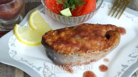 Рецепт кеты в ароматном соусе глинтвейн