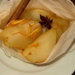 Рецепт Груш, запеченных в апельсиново-пряном сиропе