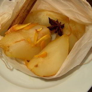 Рецепт Груш, запеченных в апельсиново-пряном сиропе