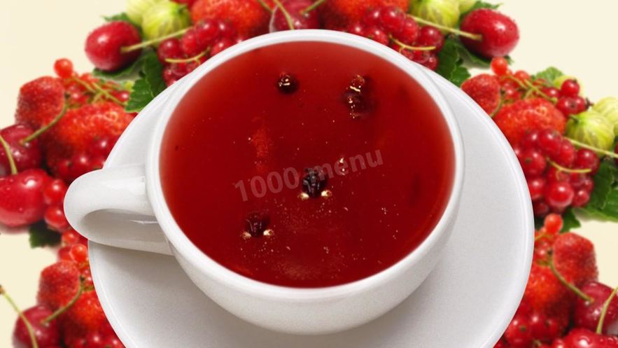 Рецепт киселя из замороженных ягод клюквы и черной смородины