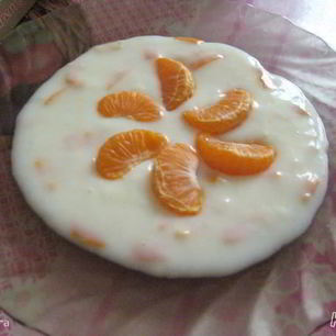 Рецепт Киселя молочного с мандаринами