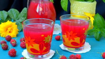 Рецепт малинового киселя с мятой