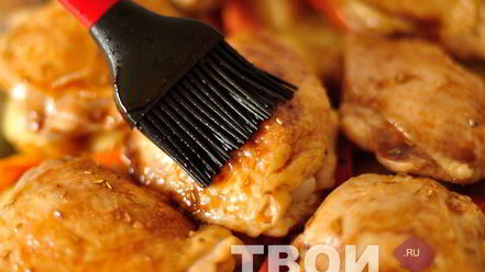 Рецепт курицы в кофейной глазури, запеченная с овощами