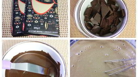 Рецепт наполеона с горьким шоколадом, кофе и миндальной пастой