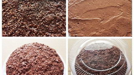 Рецепт наполеона с горьким шоколадом, кофе и миндальной пастой