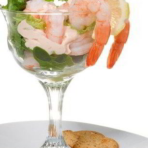 Рецепт Коктейля из креветок со сливочным соусом с хреном