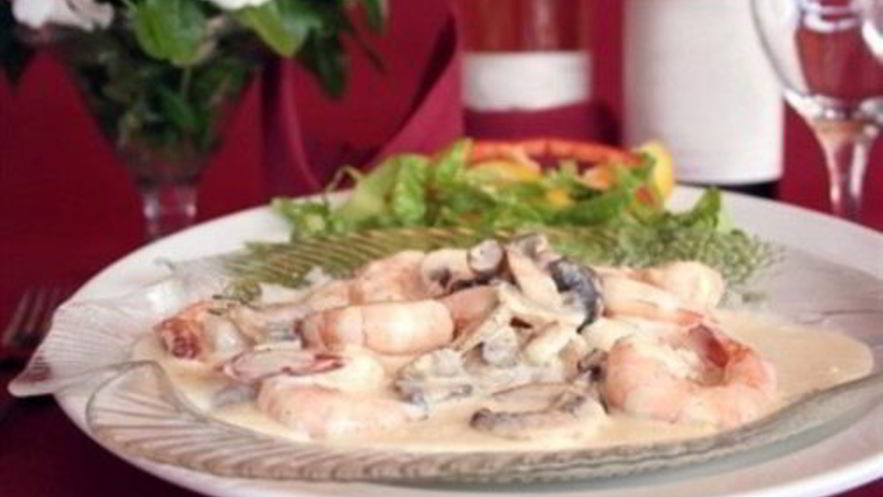 Рецепт креветок с текилой в сливках