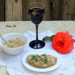 Рецепт Грибного соте с вином и горгонзолой